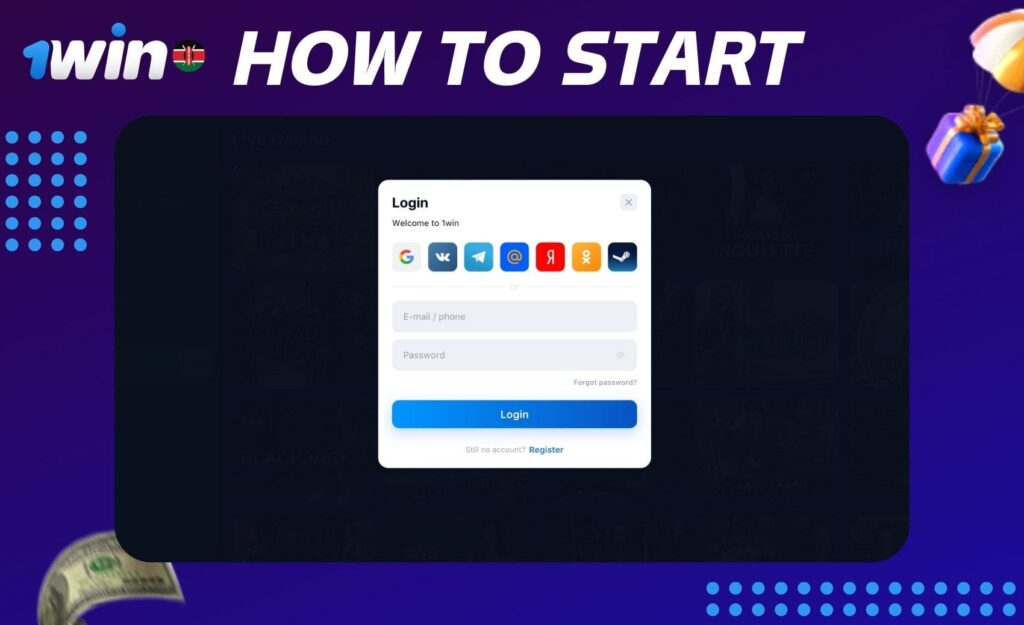How to Start play at 1win gaming website in Kenya