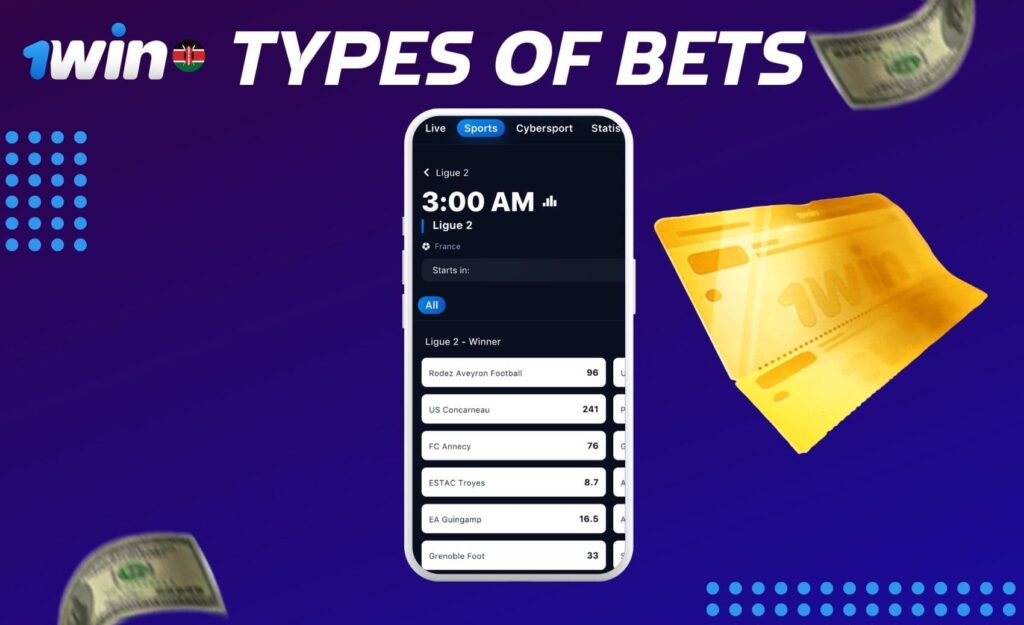 1win Kenya Types of Bets in application review