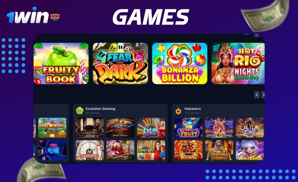 1win Kenya online casino Available Games review
