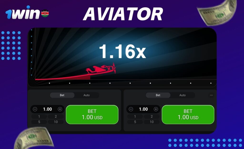 Aviator casino game at 1win Kenya website review