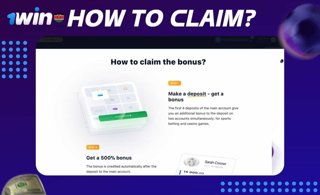 How to Claim Bonus at 1Win Kenya website